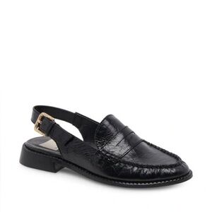 LIKE NEW Dolce Vita Hardi Slingback Penny Loafer in Midnight Crinkle
